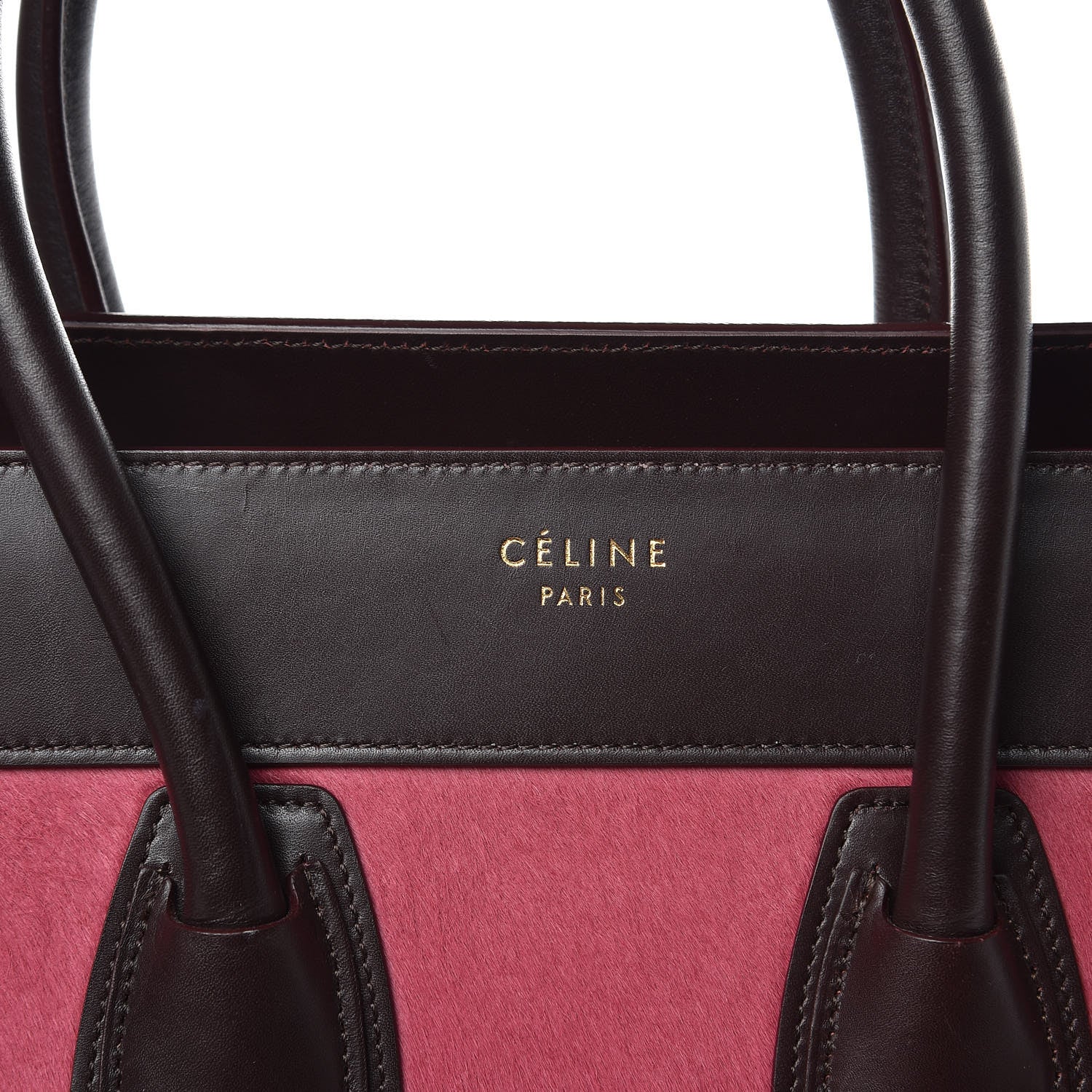 Celine Pony Hair Smooth Calfskin Micro Tri-Color Luggage Pink 8 of 13