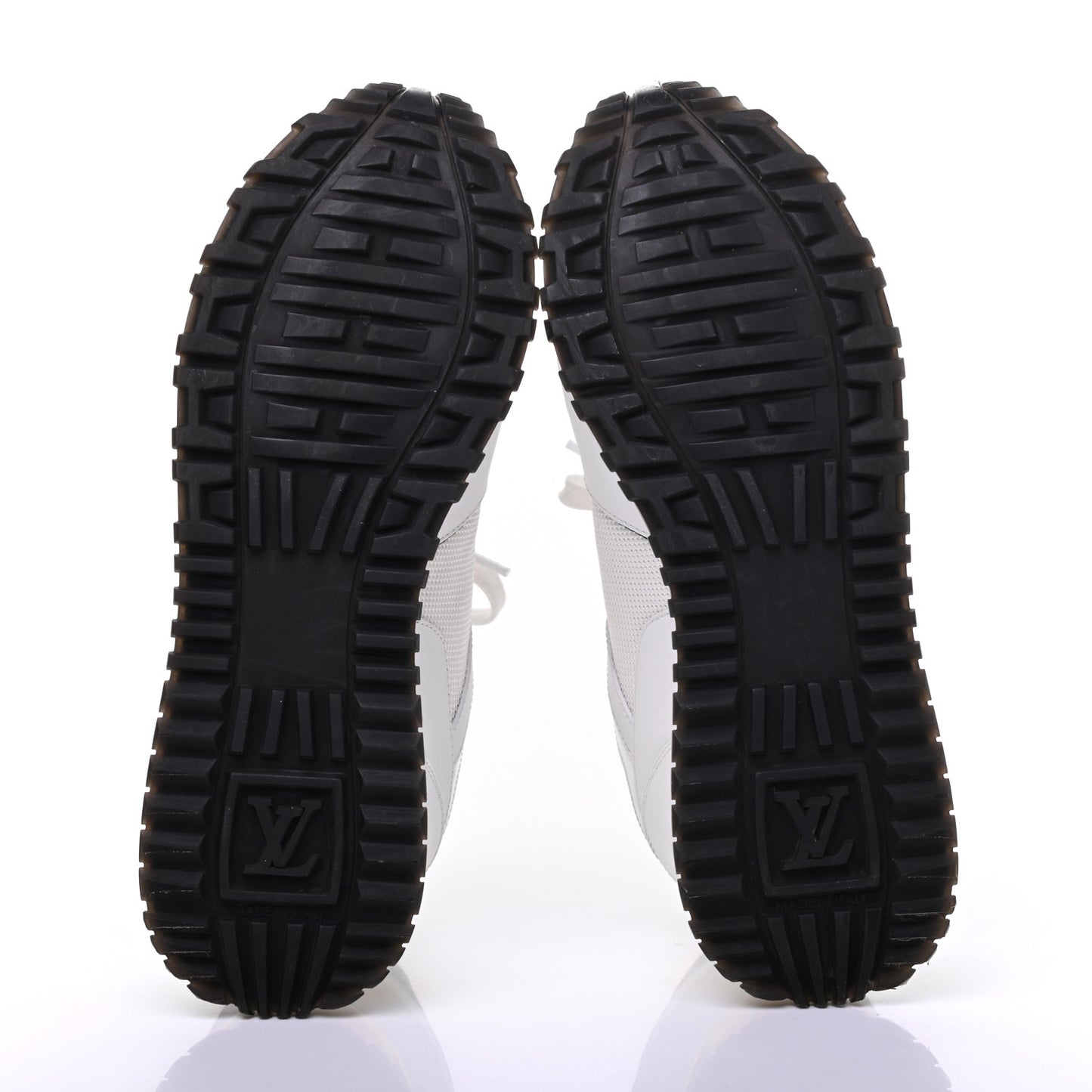 Calfskin Monogram Run Away Sneakers 35 White