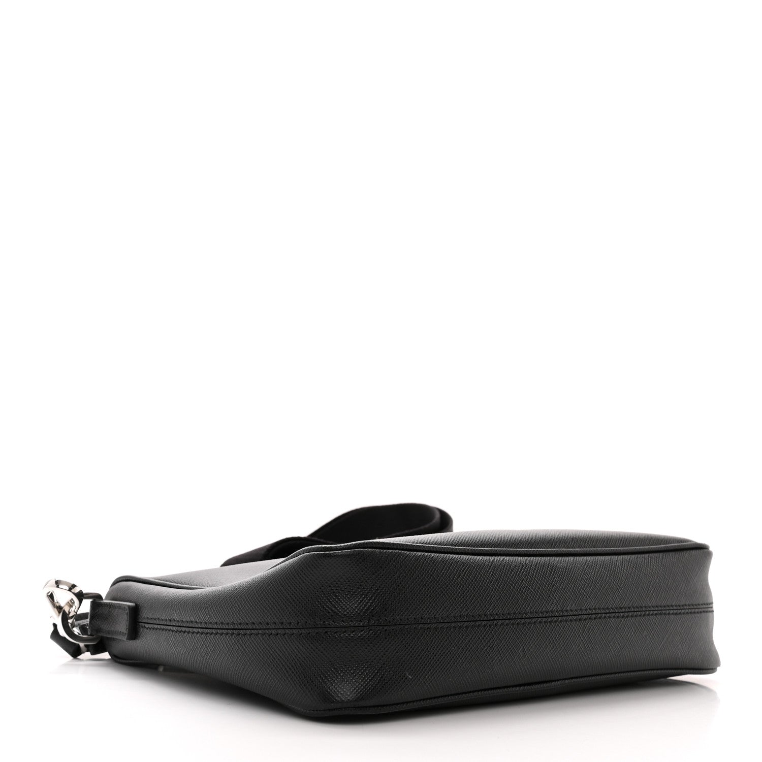 Prada Saffiano Travel Pocket Zippered Shoulder Bag Black 4 of 10