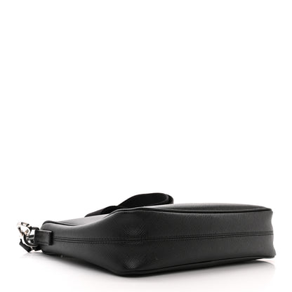Prada Saffiano Travel Pocket Zippered Shoulder Bag Black 4 of 10