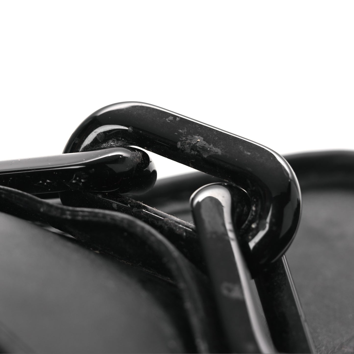Calfskin Oversized Chain Academy Loafers 39 Black