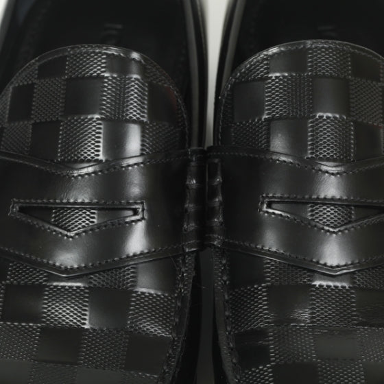 Damier Santiago Mens Loafers 10 Black