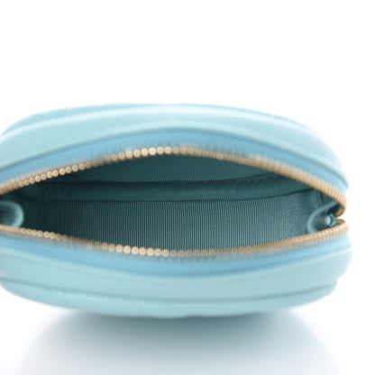 Chanel Caviar Quilted Zip Around Classic Coin Purse Light Blue 6 of 9