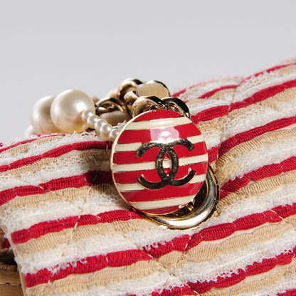 Chanel Jersey Quilted Medium Coco Sailor Flap Red White 7 of 11