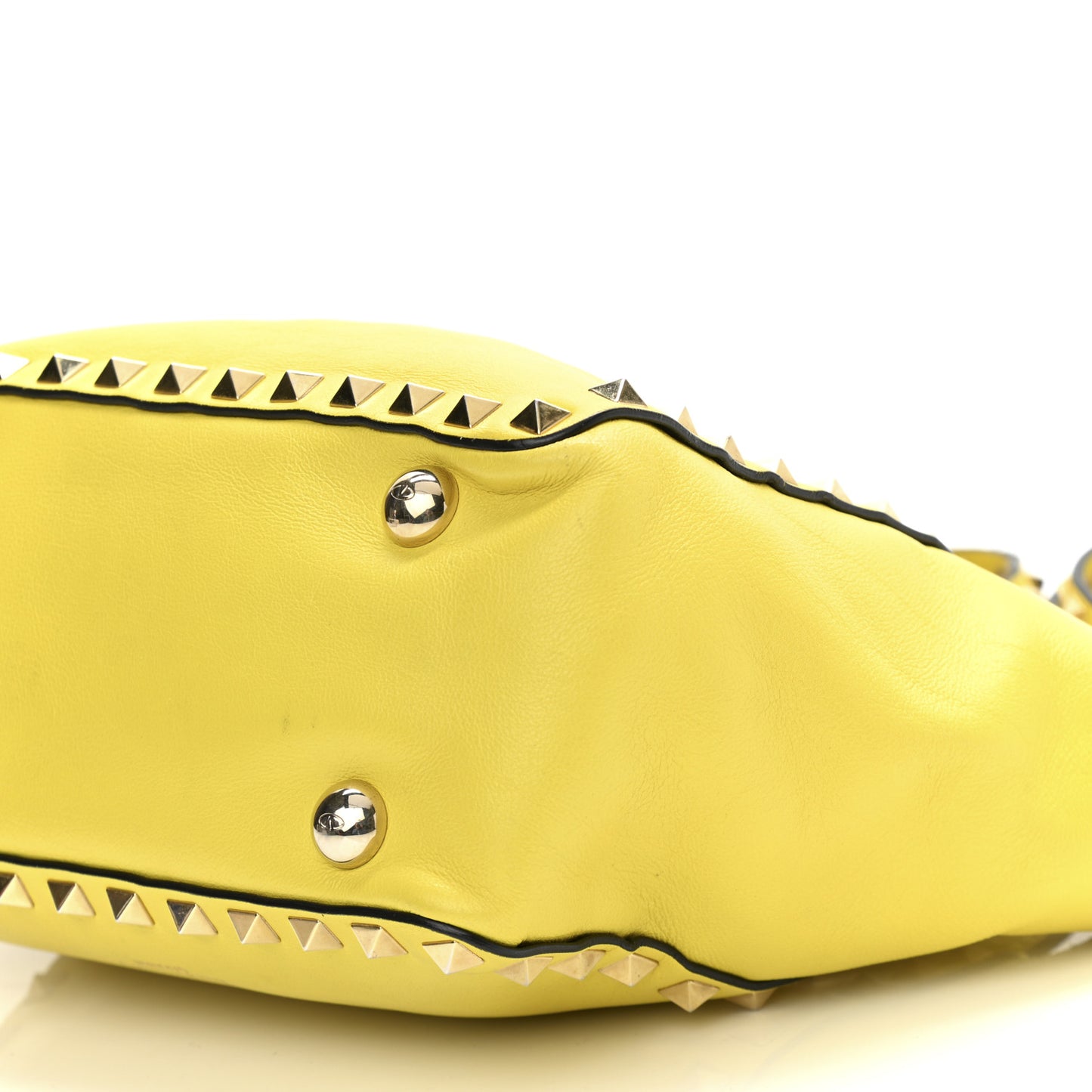 Vitello Mini Rockstud Tote Water Yellow