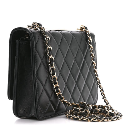 Chanel Lambskin Quilted Trendy CC Wallet On Chain WOC Black 2 of 13