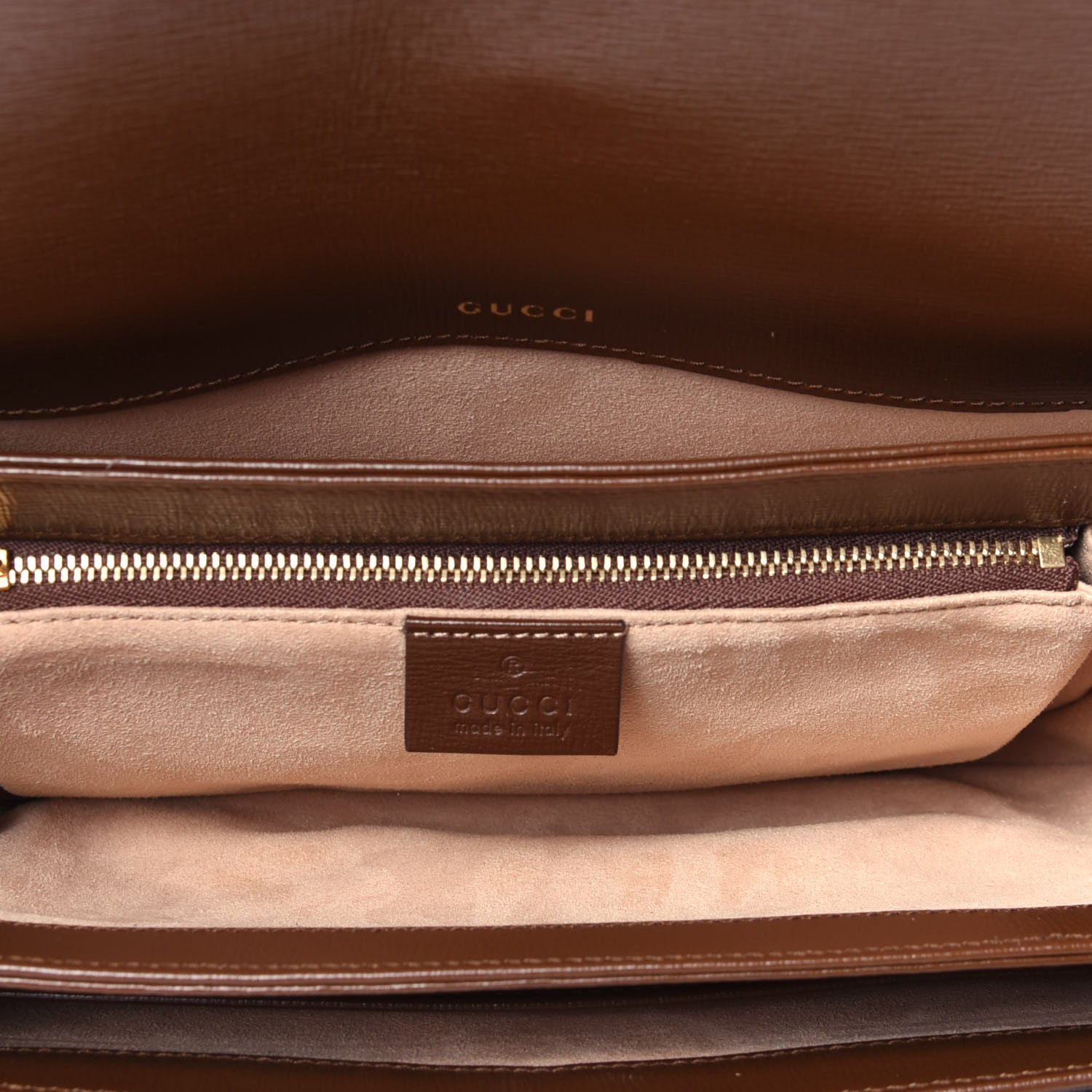 Gucci GG Supreme Monogram Horsebit 1955 Shoulder Bag Beige Brown Sugar 5 of 11