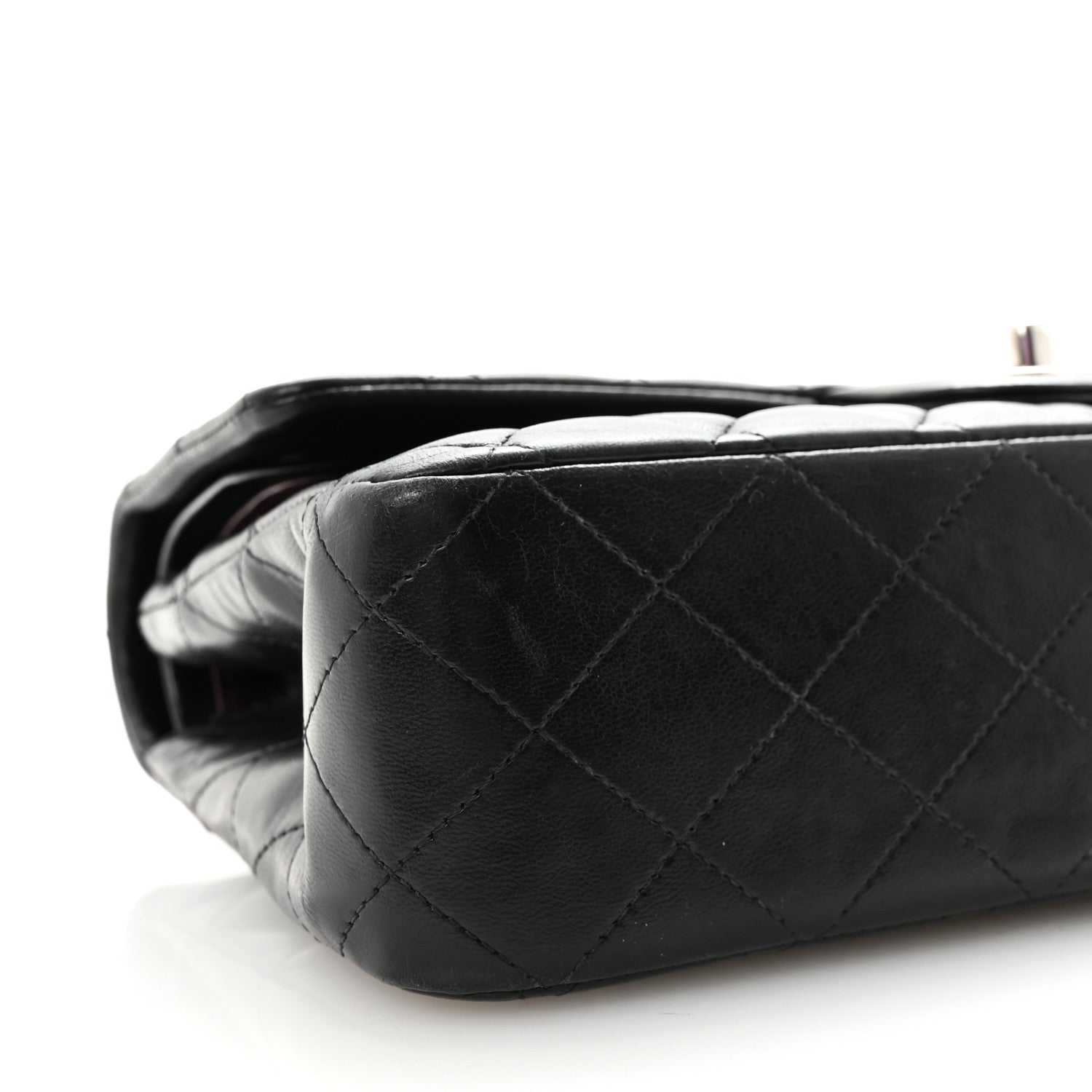 Chanel Lambskin Quilted Medium Double Flap Black 9 of 10