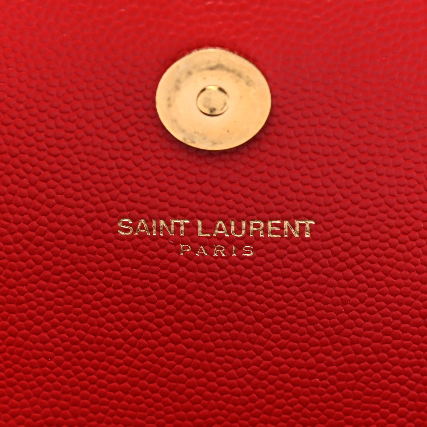 Saint Laurent Calfskin Classic Monogram Cassandre Clutch Rouge Orient 7 of 10