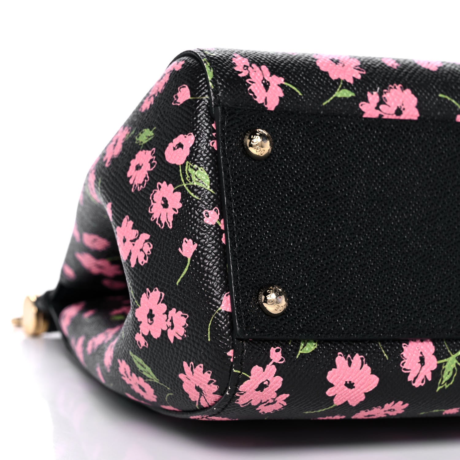 Dolce & Gabbana Dauphine Flower Print Medium Miss Sicily Satchel Black 8 of 20