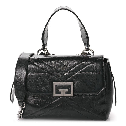 Givenchy Creased Patent Calfskin Small ID Flap Black 1 of 10