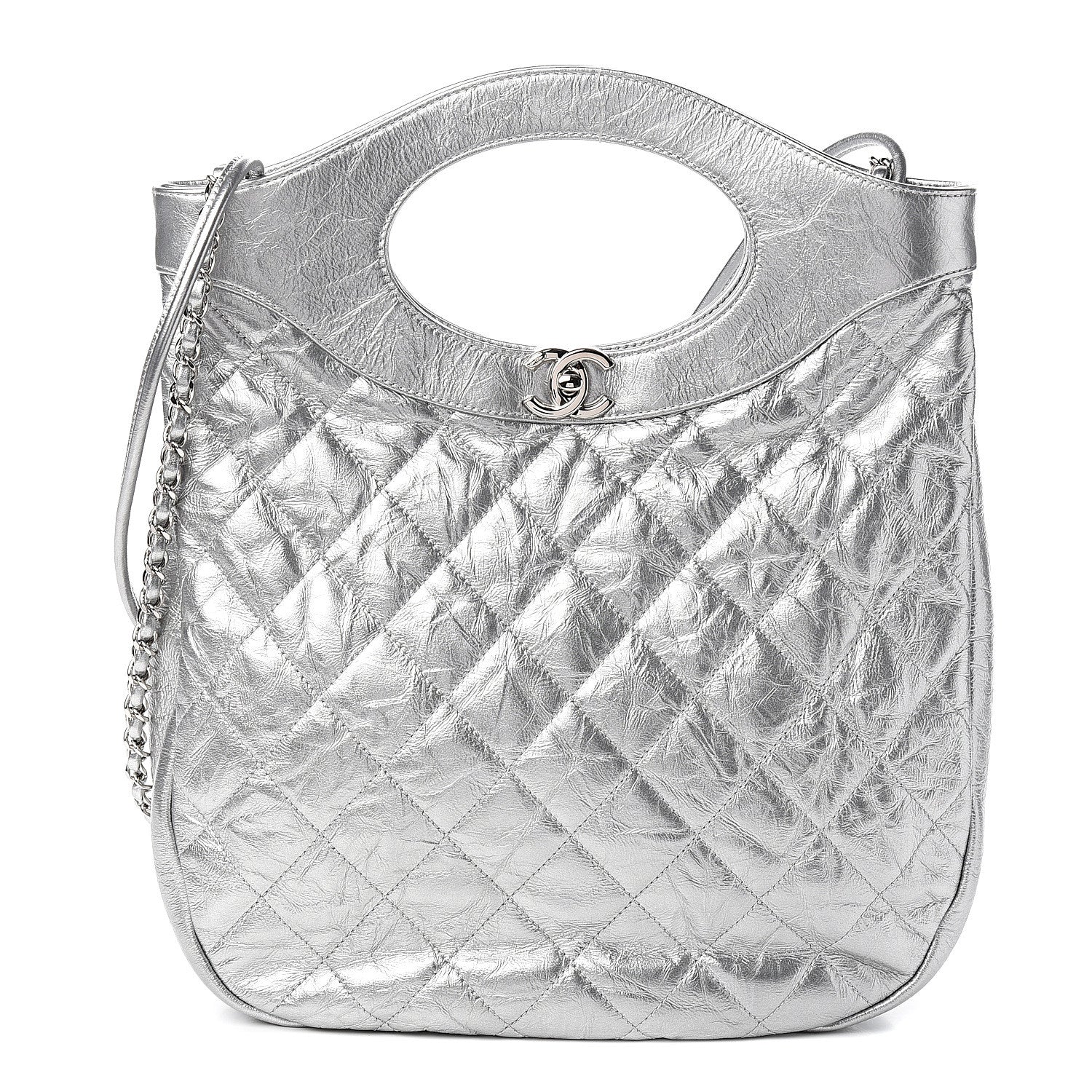 Chanel Metallic Crumpled Calfskin Small 31 Shopping Bag Silver 1 of 10