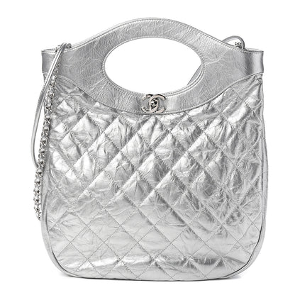 Chanel Metallic Crumpled Calfskin Small 31 Shopping Bag Silver 1 of 10