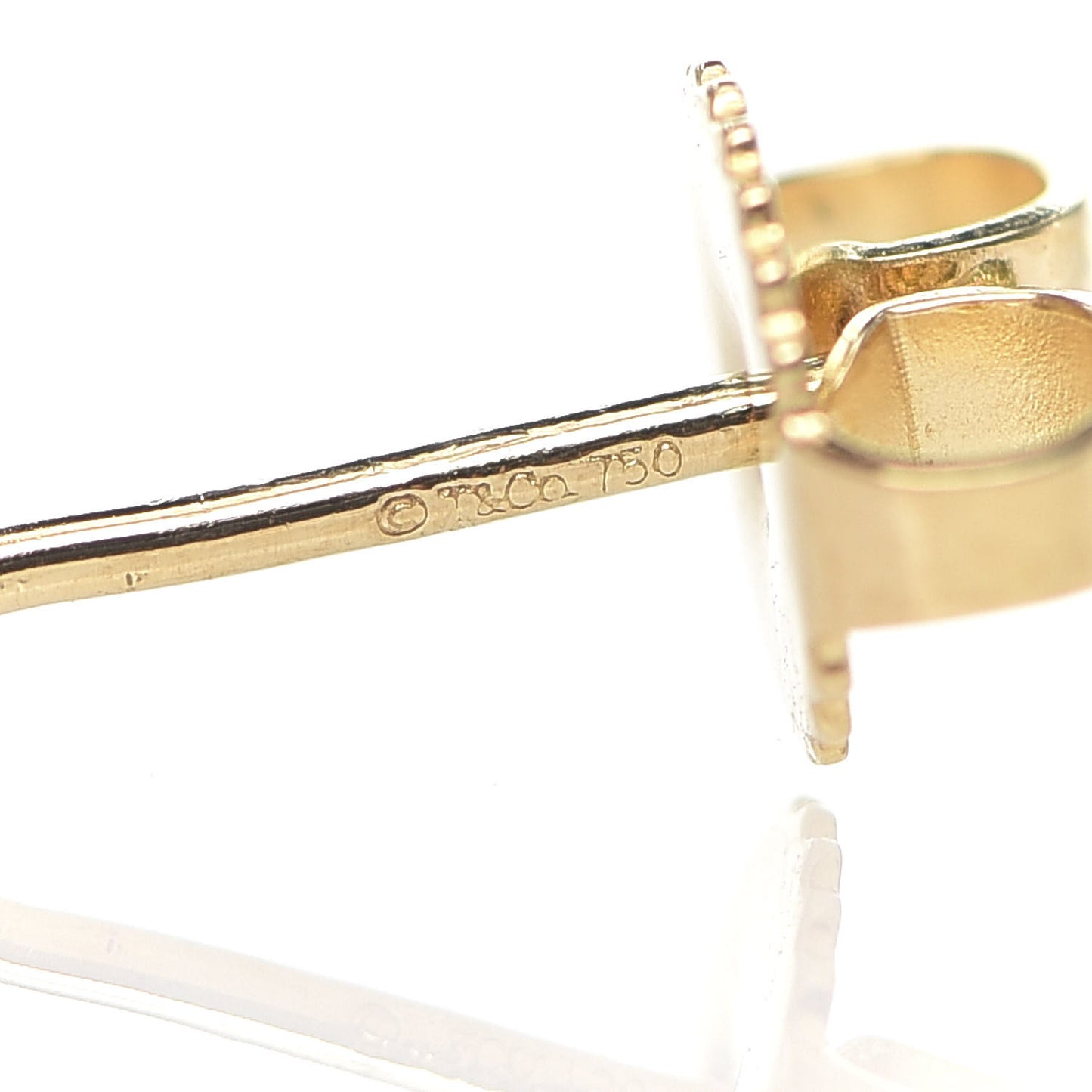 18K Yellow Gold Small Bezet Hoop Earrings