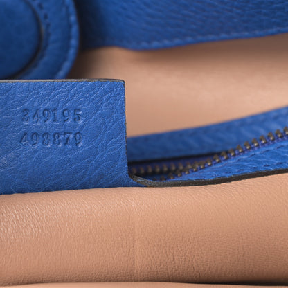 Gucci Suede Bamboo Fringe Small Shopper Tote Blue 7 of 13