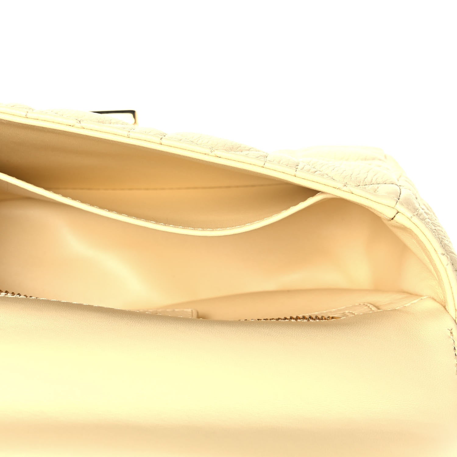 Christian Dior Calfskin Cannage Small Caro Bag Pale Yellow 5 of 14