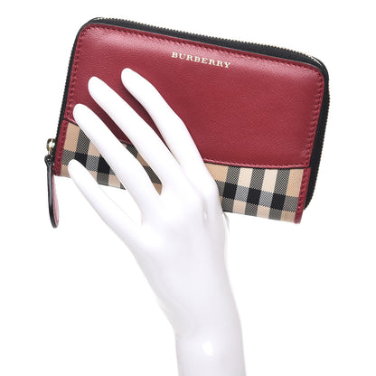 Burberry Calfskin Horseferry Check Medium Marston Zip Around Wallet Parade Red 2 of 8