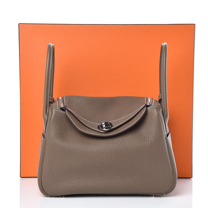 Hermes Taurillon Clemence Lindy 26 Etoupe 10 of 10