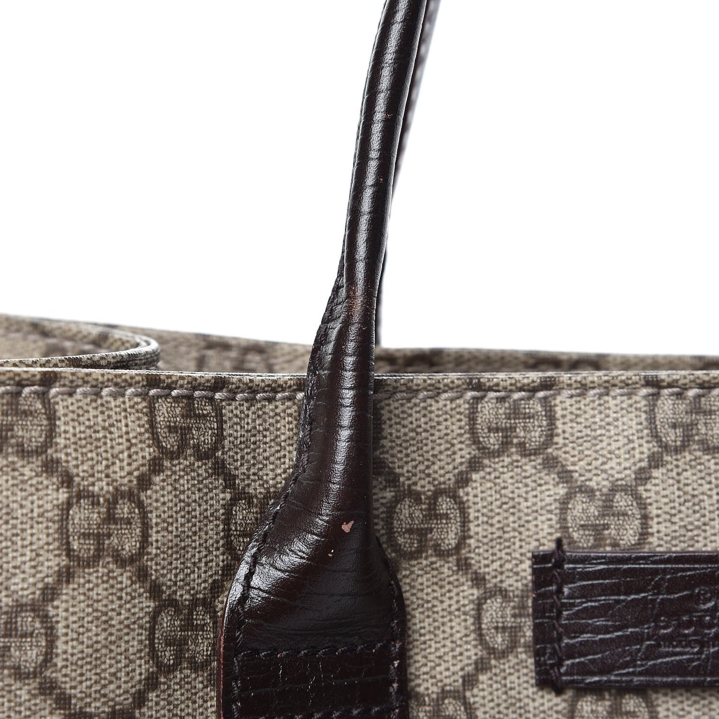 GG Plus Monogram Small Vertical Tote Dark Brown