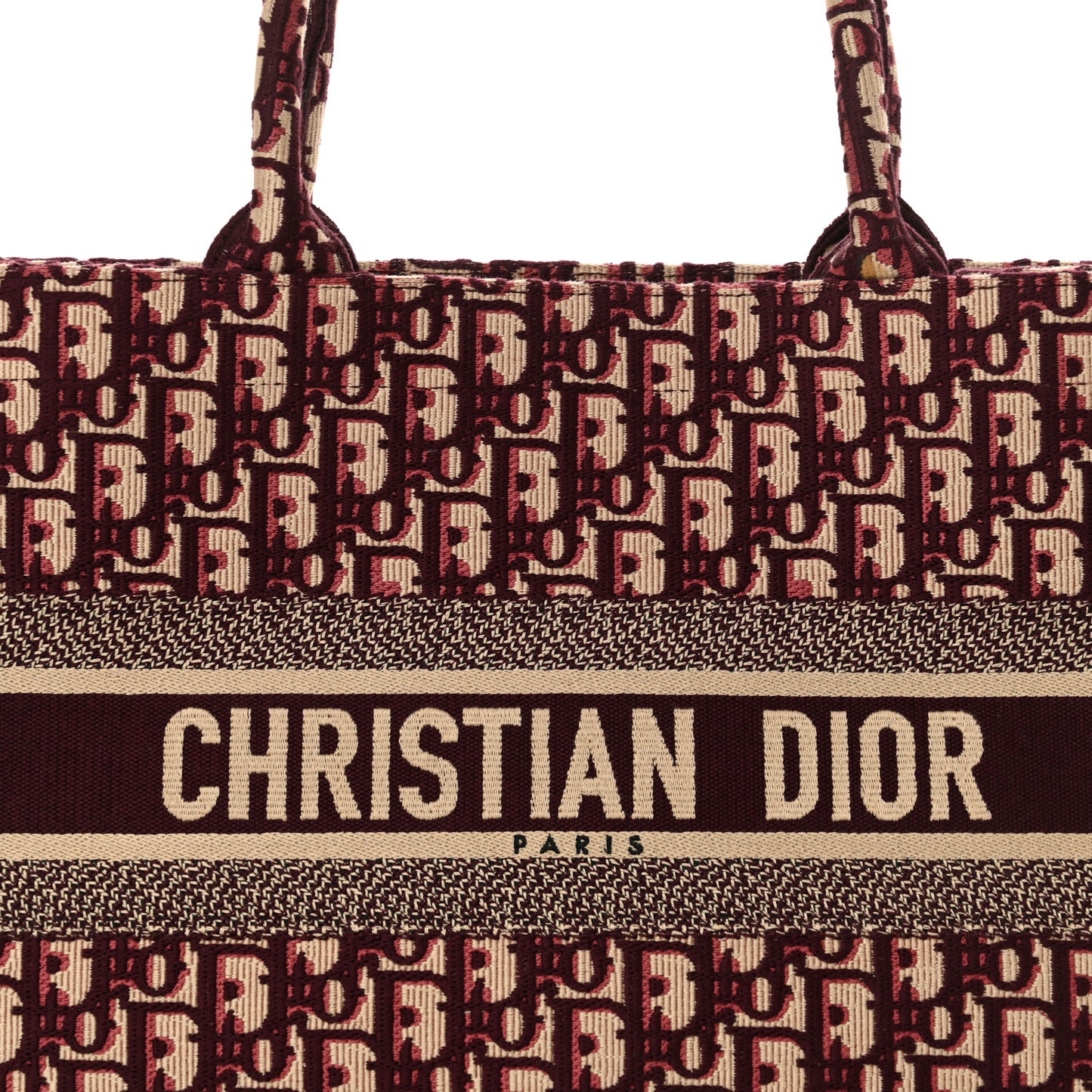 Oblique Medium Book Tote Burgundy Multicolor