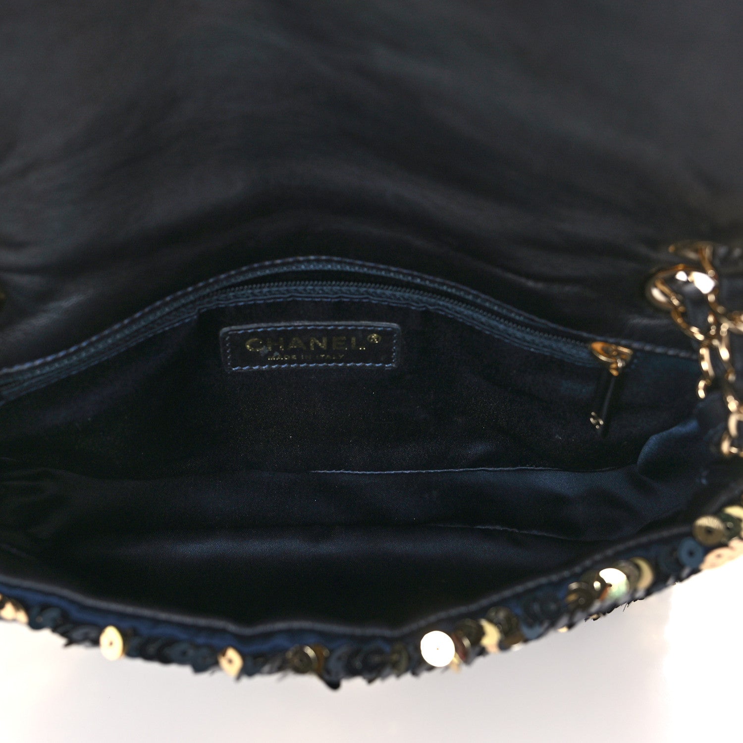 Chanel Sequin Summer Night Flap Black Gold 5 of 10