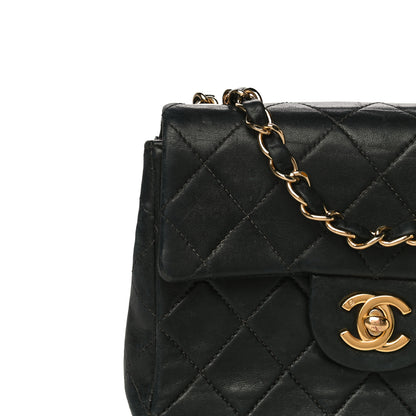 Chanel Lambskin Quilted Mini Square Flap Bag Black 23 of 35