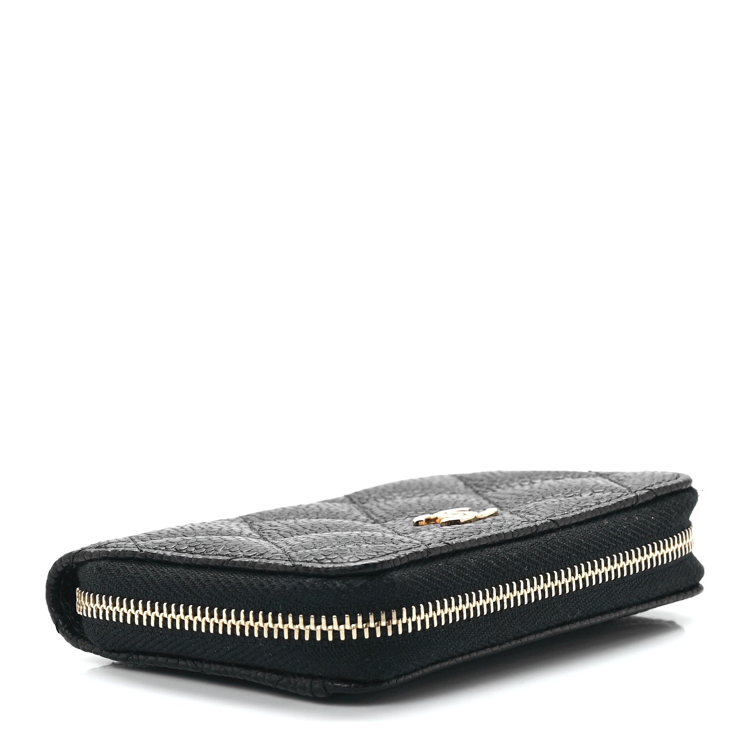 Chanel Caviar Quilted Zip Coin Purse Black 4 of 12