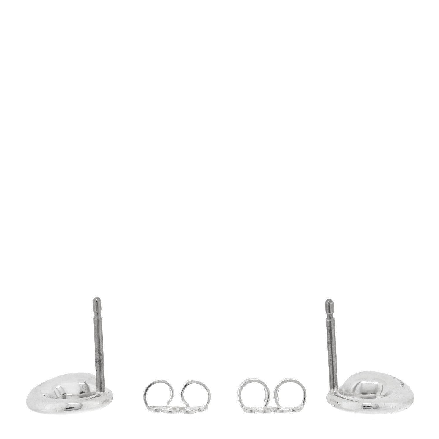 Tiffany Sterling Silver 9mm Elsa Peretti Eternal Circle Earrings 3 of 4