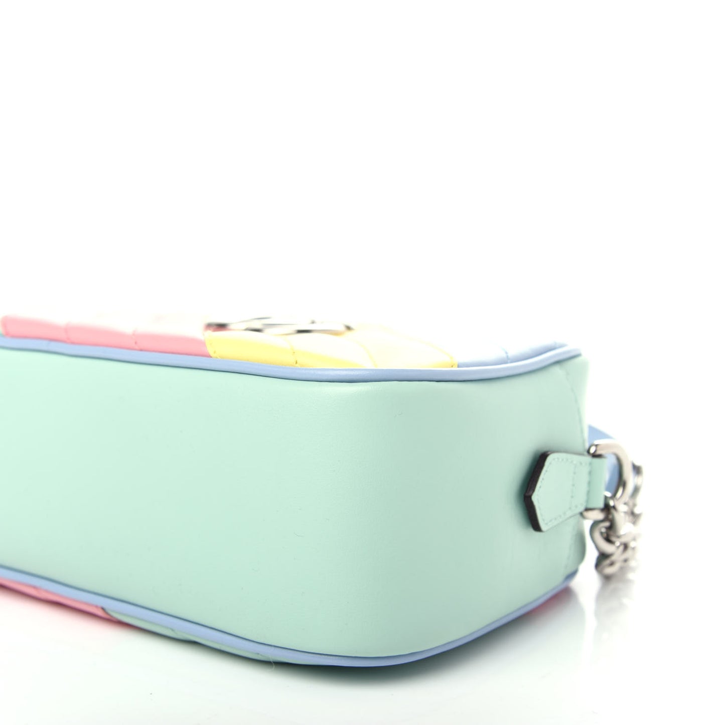 Calfskin Matelasse Diagonal Small GG Marmont Chain Shoulder Bag Multicolor Pastel