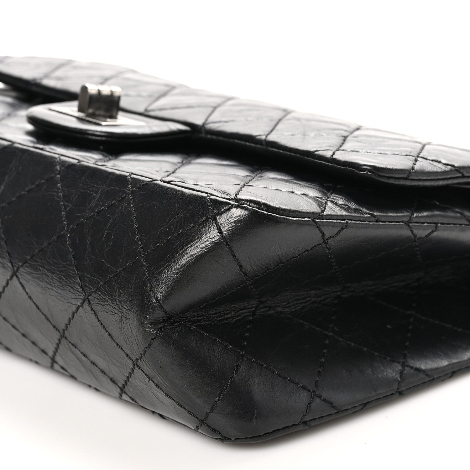 Chanel Aged Calfskin Quilted 2.55 Reissue 225 Flap Black 10 of 11