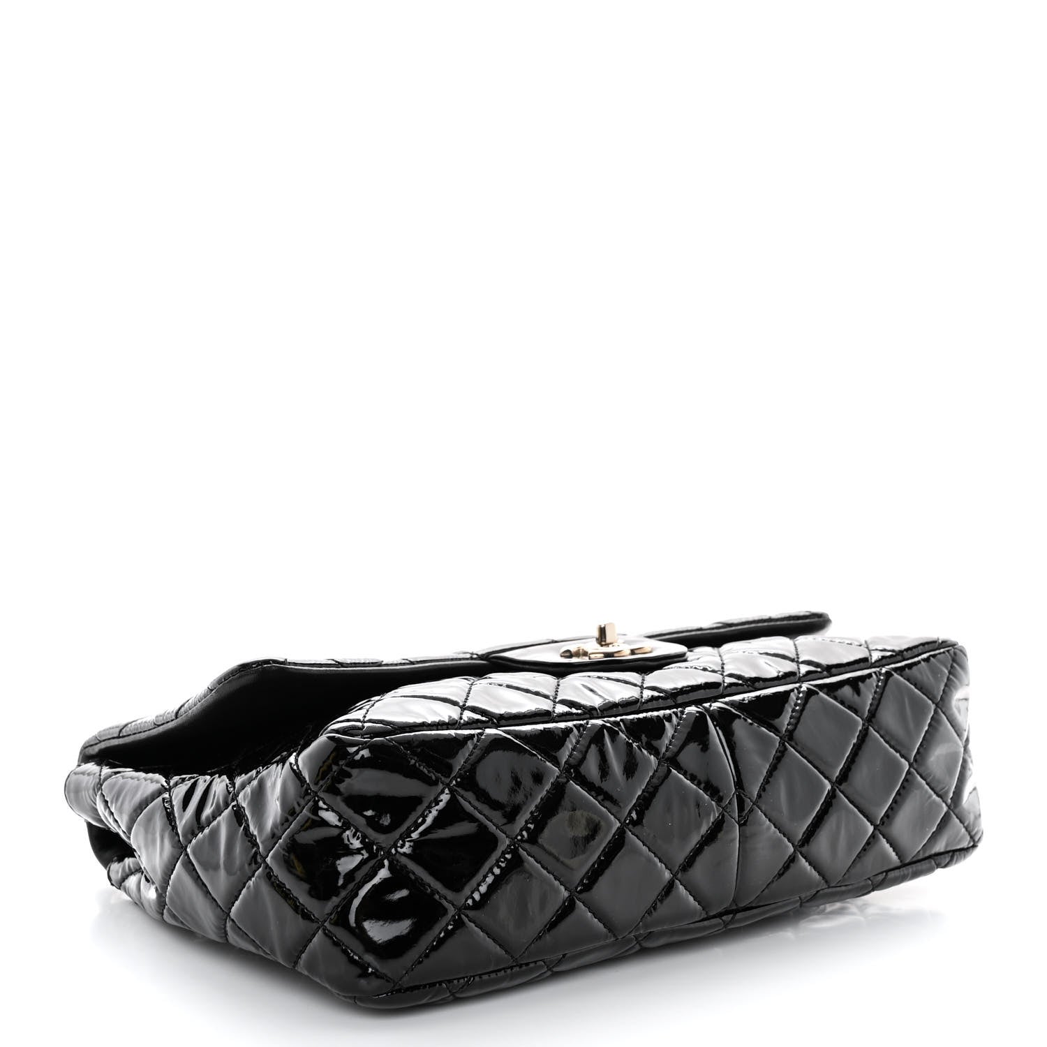 Chanel Patent Quilted Jumbo Single Flap Black 4 of 11