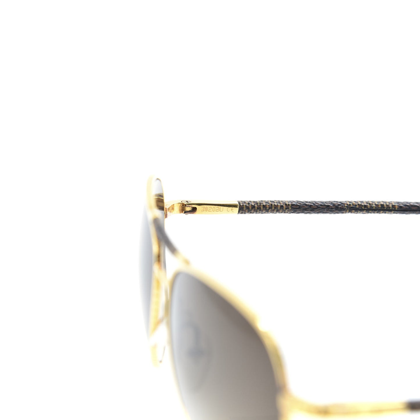 Damier Ebene Conspiration Pilote Aviator Sunglasses Z0202U Gold