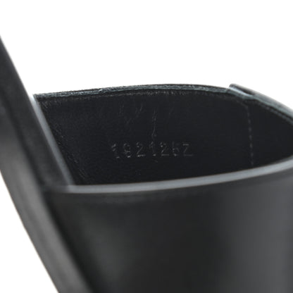 Hermes Calfskin View Sandals 37.5 Black 8 of 9