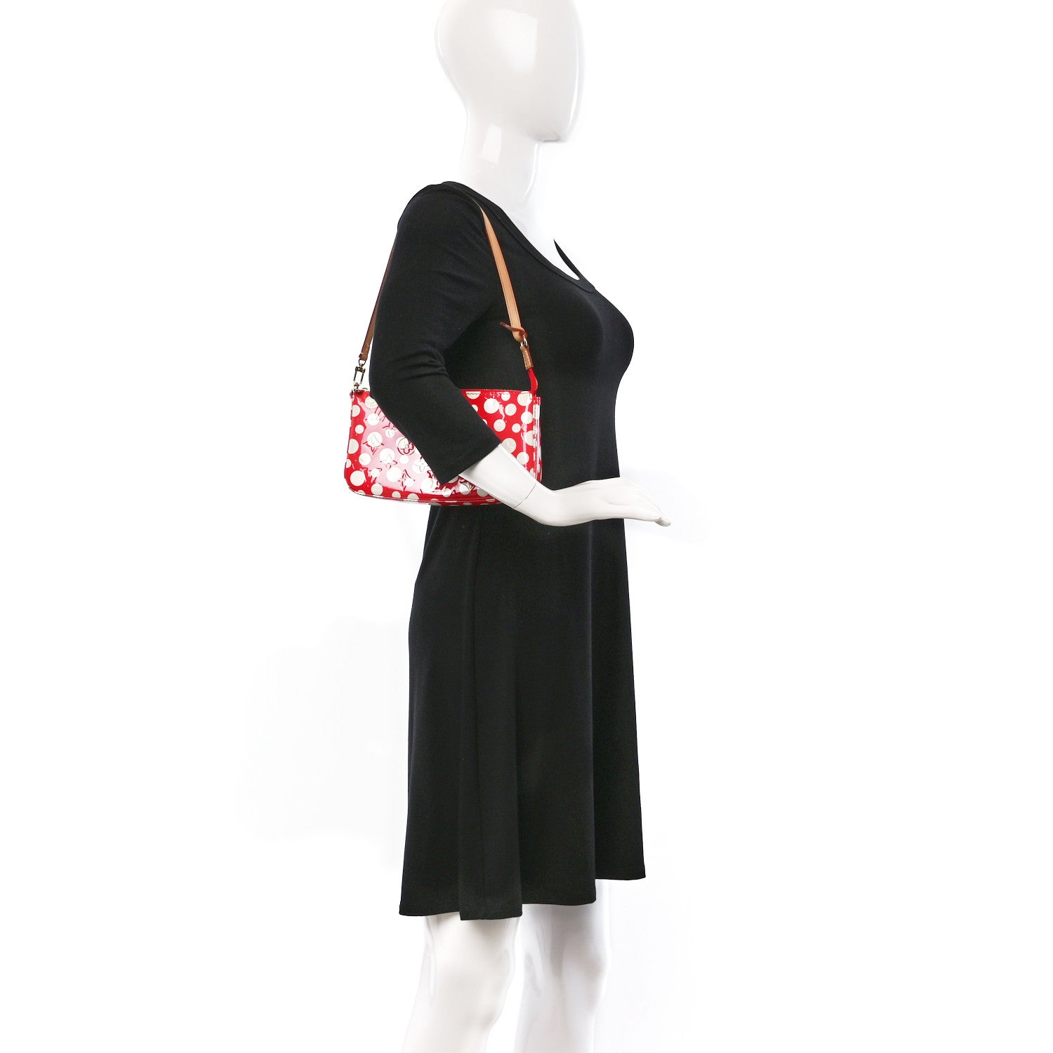 Louis Vuitton Vernis Kusama Infinity Dots Pochette Accessories Red 2 of 8