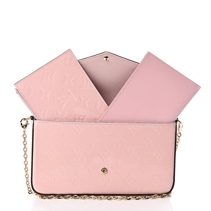Louis Vuitton Vernis Felicie Chain Wallet Rose Ballerine 3 of 11