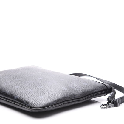 MCM Visetos Liz Shopper Tote Pouch Black 9 of 10