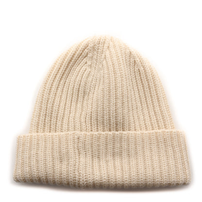 Chanel Cashmere Beaded Sequin Logo Beanie Hat Ivory Black 3 of 5