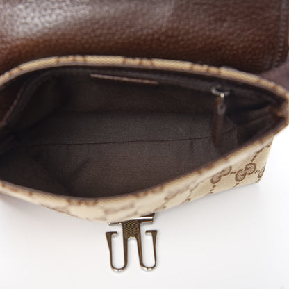 Gucci Monogram Waist Pouch Bag Dark Brown 5 of 10