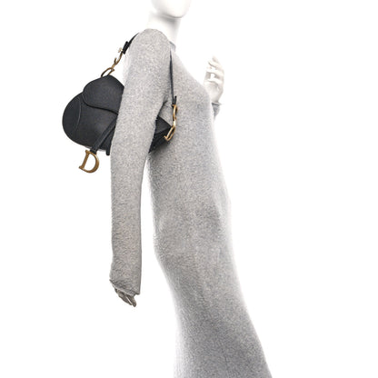 Christian Dior Grained Calfskin Saddle Bag Black 2 of 10