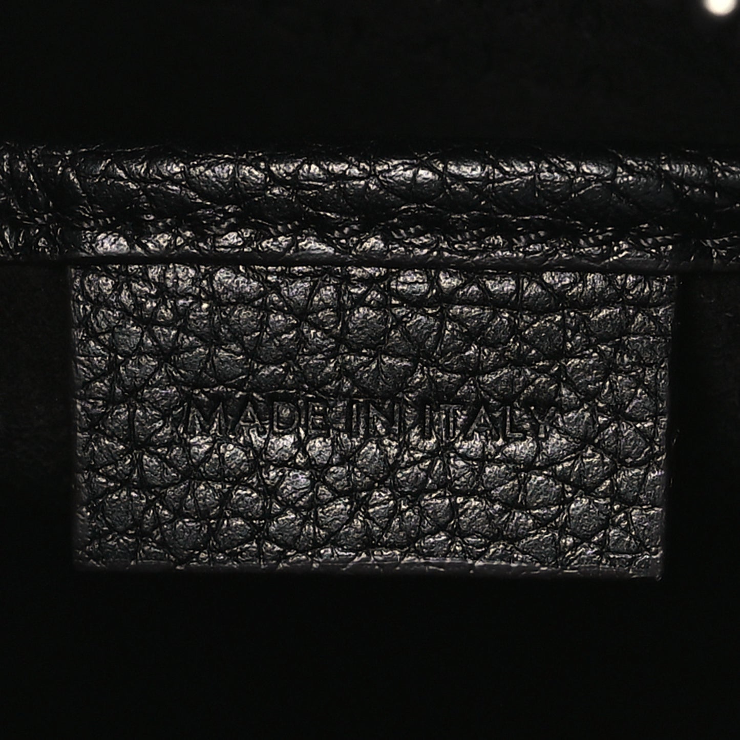 Drummed Calfskin Nano Luggage Black