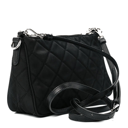 Prada Nylon Tessuto Impuntu Quilted Crossbody Bag Black 3 of 11