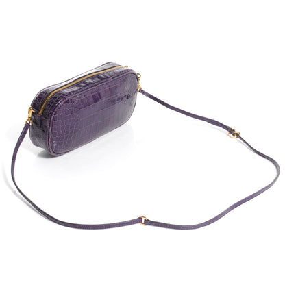 Miu Miu Crocodile Embossed Saint Cocco Lux Pochette Malva 4 of 9