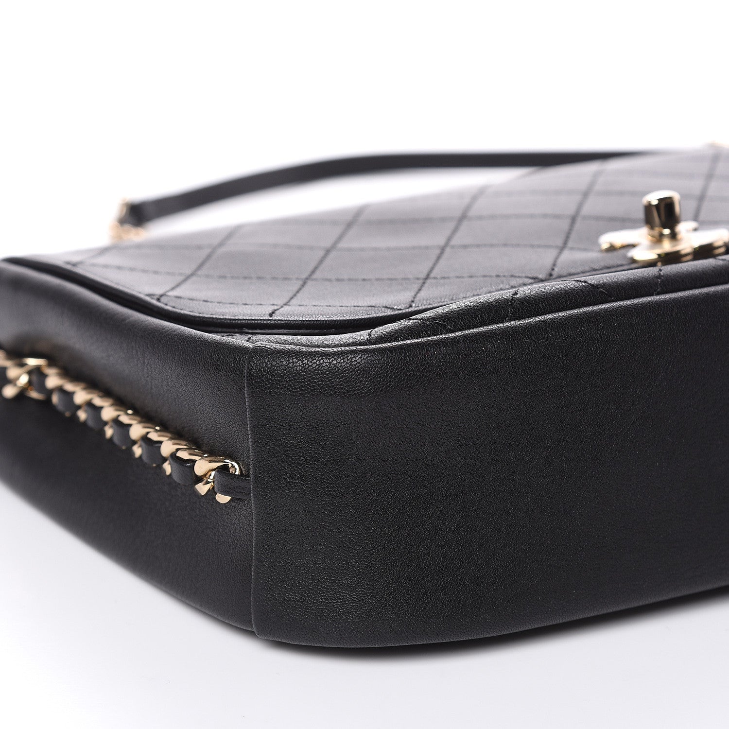 Chanel Goatskin Stitched Medium Casual Trip Single Flap Black 8 of 9