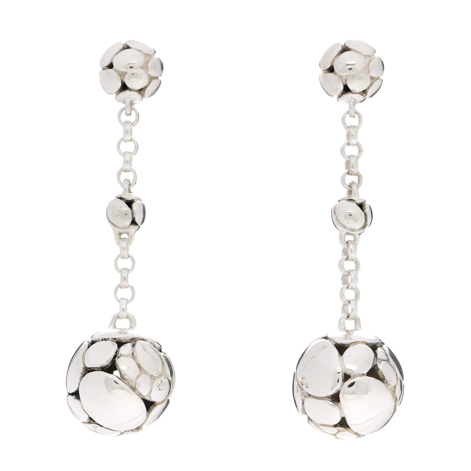 John Hardy Sterling Silver Kali Long Drop Earrings 1 of 3