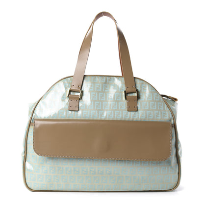 Fendi Vinyl Zucchino Pocket Shoulder Bag Blue 1 of 9