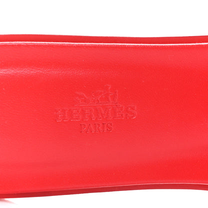 Hermes Suede Goatskin Oran Sandals 38.5 38.5 Rouge Vif 8 of 9
