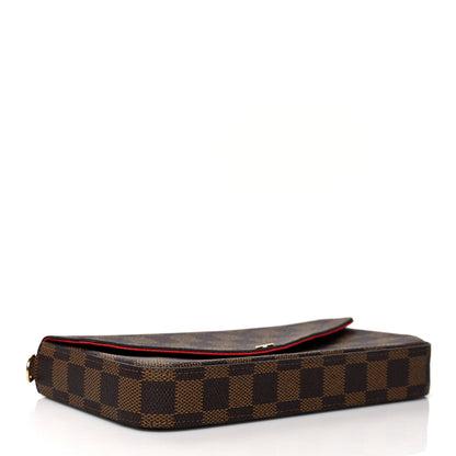 Louis Vuitton Damier Ebene Pochette Felicie Chain Wallet 9 of 12