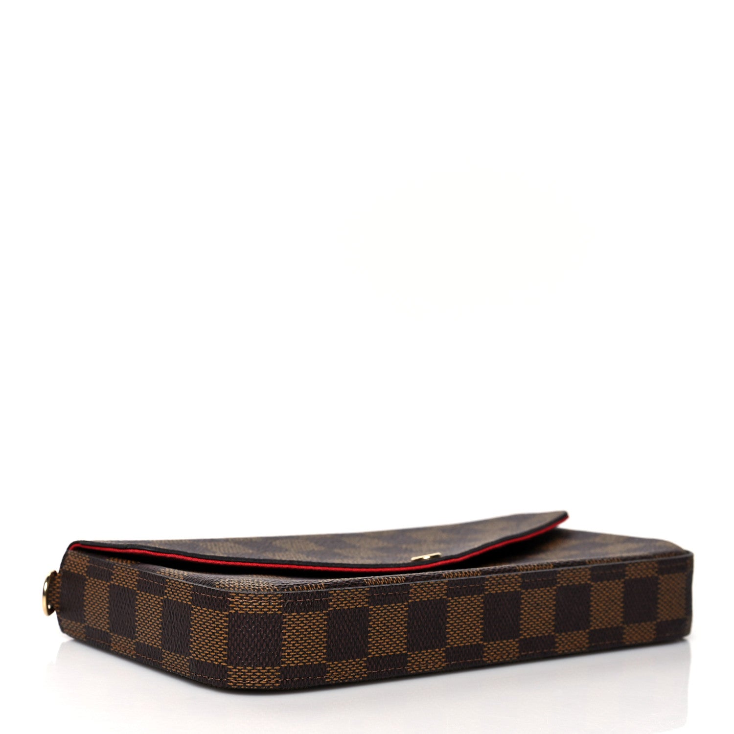 Louis Vuitton Damier Ebene Pochette Felicie Chain Wallet 9 of 12