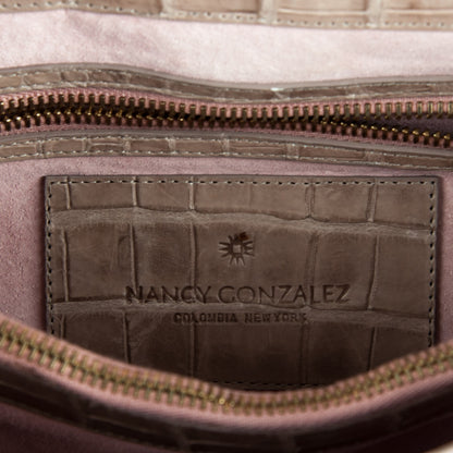 Nancy Gonzalez Crocodile Chain Flap Bag Nude Matte 6 of 11