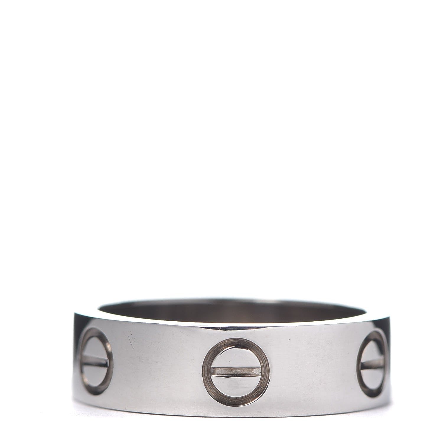 Cartier 18K White Gold 5.5mm LOVE Ring 51 5.75 3 of 4